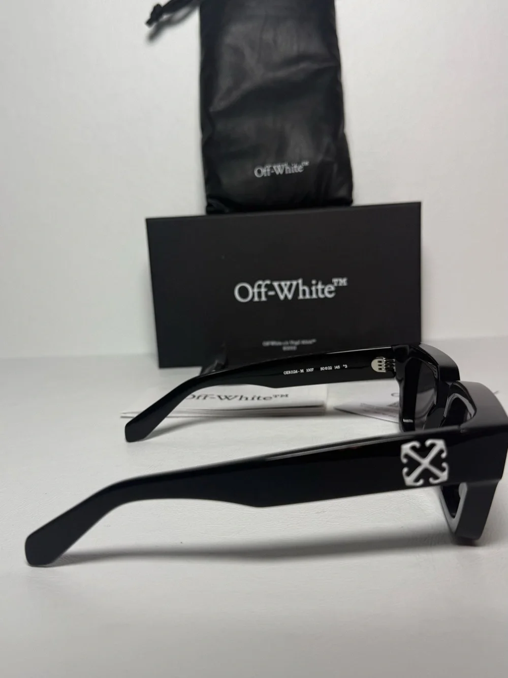 Off-White Virgil Abloh Rectangle Unisex Sunglasses with Case
